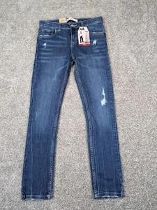 Levis Jeans Boys 27x29 Blue Denim Skinny Taper Stretch Distressed Skater School - Picture 1 of 12