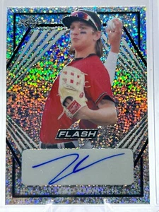 ZAC VEEN 2021 LEAF FLASH MINI DIAMOND BASE AUTO COLORADO ROCKIES #BA-ZV1 JT - Picture 1 of 2