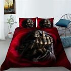 Skull head bed cover pillowcase black and white bedding 200 &#215; 200-