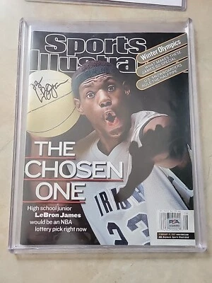 Lebron James febrero 2002 Sports Illustrated Auto PSA ADN Foto 1 de 4