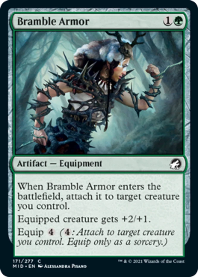 x1 Bramble Armor - Innistrad: Midnight Hunt - NM - MTG - Image 1 of 1