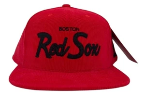 Mitchell & Ness MLB Boston Red Sox Corduroy Red Snapback Hat, New - Picture 1 of 11