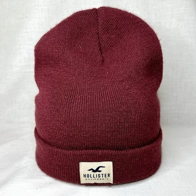 Boné gorro Hollister unissex adulto 9” marrom algemado elástico inverno - Imagem 1 de 4