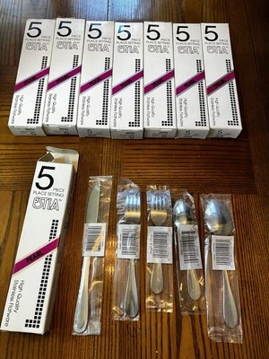 Estia -Acero Inoxidable - Cubiertos Perla - Ajuste de 5 Piezas - 40 Piezas en Total Foto 1 de 4