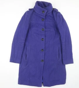 Abrigo largo azul de mezcla de lana talla 10 de ASOS para mujer - Imagen 1 de 12