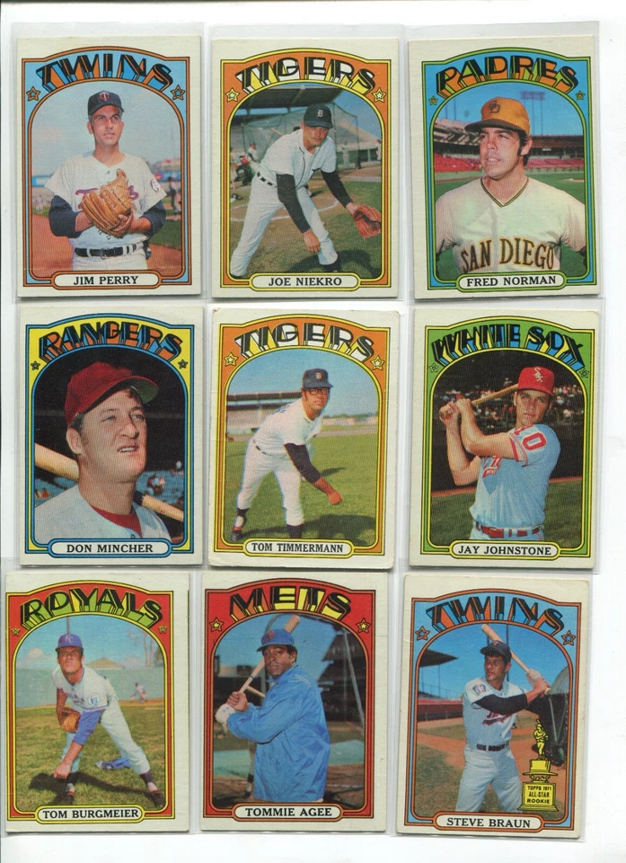 Q - 1972 Topps 27 tarjetas lote: Tommy John, Dave Concepción, Tommie Agee, etc 2 DUPS Foto 1 de 4