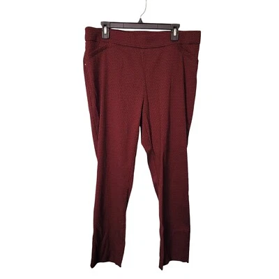 Briggs Womens Size 16 Red Black Geometric Pants - Image 1 of 4