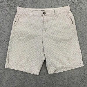 Vintage Lacoste Shorts Mens 33 Chino Seer Sucker Preppy Yacht Old Money Summer - Picture 1 of 13