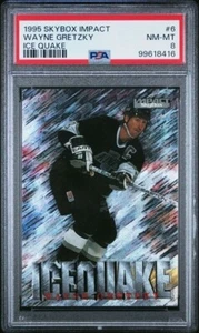 1995 Skybox Impact Wayne Gretzky ICE QUAKE #6 LA Kings PSA 8 NM-MT Vintage - Picture 1 of 2