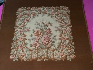 Ancienne tapisserie époque Napoléon III pour couvrir un fauteuil 80 cm x 79 cm - Imagen 1 de 16