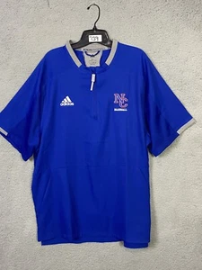 Adidas Baseball Shirt North Carolina Mens Sz Lg Gamemode Climalite Half Zip - Picture 1 of 12