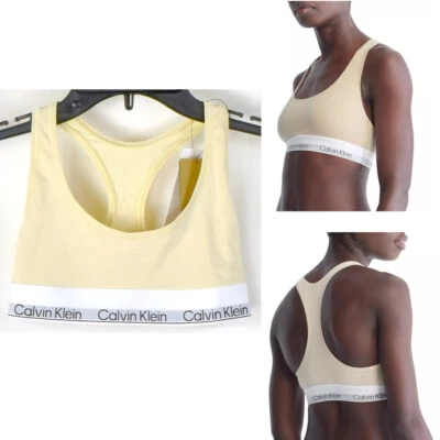 Bralette Calvin Klein Mujer Moderno Algodón Natural Elige Color Talla Nuevo F7044 Foto 1 de 4