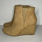 Womens Forever 21 Wedge Ankle Boots,Color Brown(Size7)