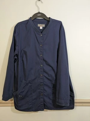 Blusa feminina Koi manga comprida azul marinho tamanho 3X estilo #438 - Imagem 1 de 4