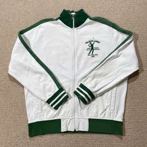 Polo Ralph Lauren Track Jacket Uomo Grande Bianco Verde Prato Tennis New York - Foto 1 di 13