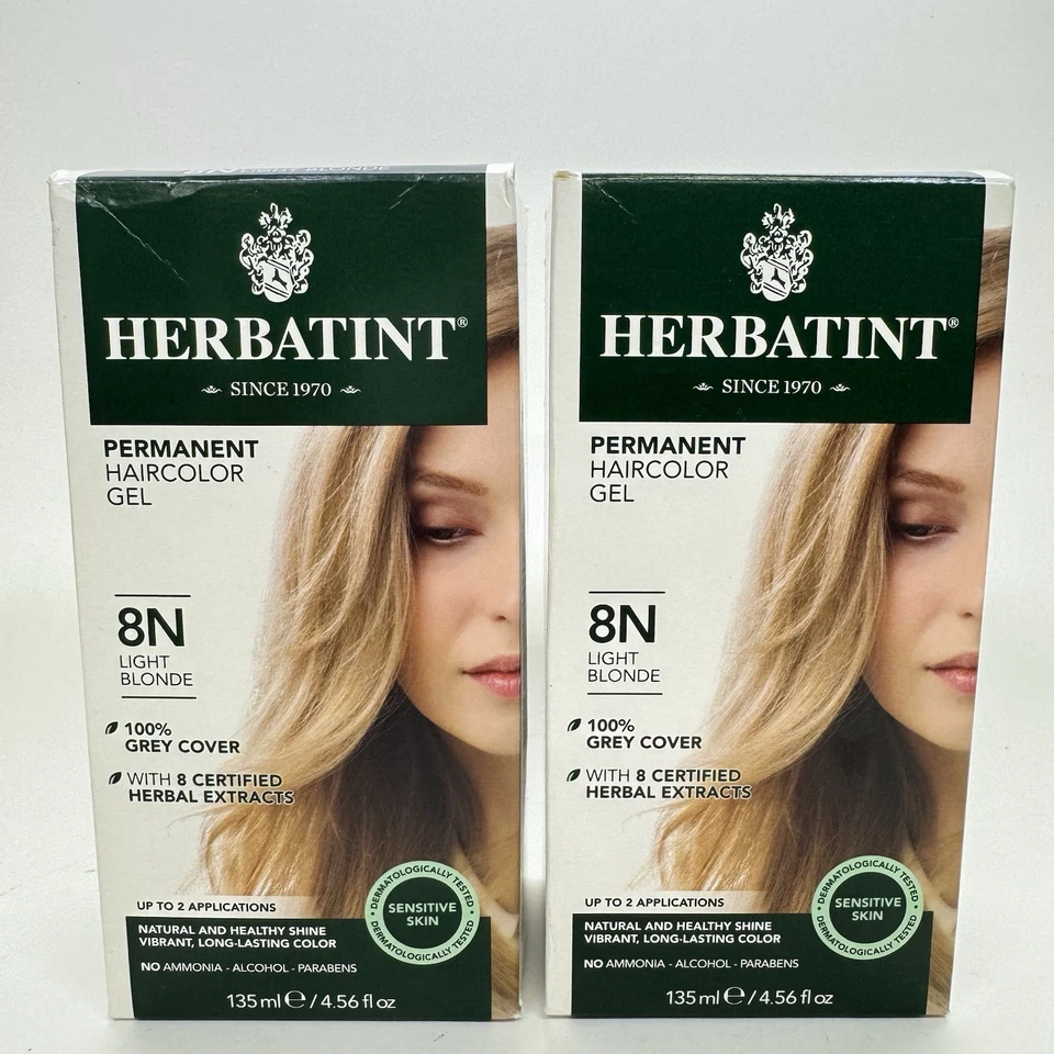Herbatint Permanent Herbal Haircolour GEL 8n Light Blonde 135 Ml