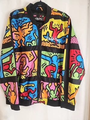 Chaqueta ligera Keith Haring solo para miembros ~ L ~ grafito metro obras de arte pop Foto 1 de 4