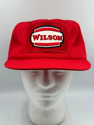 Sombrero de camionero rojo Wilson vintage parche de espuma Swingster hecho en EE. UU. Foto 1 de 4