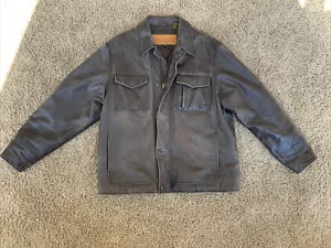 Chaqueta de Cuero Marrón Vintage Timberland para Hombre Talla GRANDE Ligeramente Envejecida Informal - Imagen 1 de 12