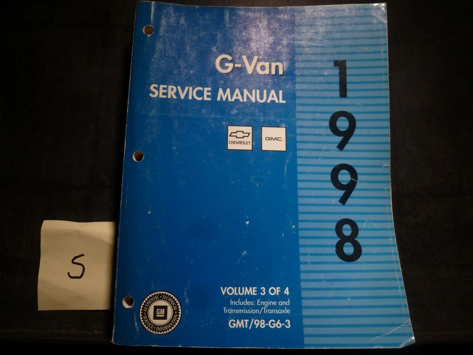 GMC Savana 1500 2500 3500 1998 furgoneta taller motor manual de reparación Foto 1 de 1