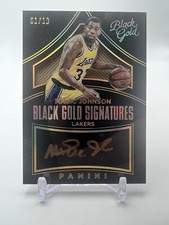 2015 Panini Black Gold Signatures Magic Johnson 1st On Print On Card Auto 1/10
