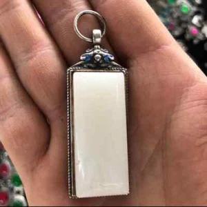 China Qing Dynasty Collection Old Mutton Fat Jade Pendant Old Object Jewelry - Picture 1 of 16