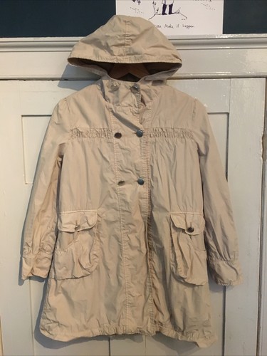 OFF WHITE Cappotto Zara bambina primavera estate 100% cotone 11 12 anni 152 cm beige bianco sporco