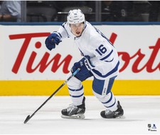 Mitchell Marner Toronto Maple Leafs UnsignedJersey Skating Photo