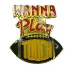 Piłka nożna Wanna Play Touch Pin Vintage z lat 80. Humor Powiedzenia Śmieszny Klapa Kapelusz Tac