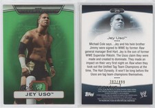 2010 Topps Platinum WWE Green /499 Jey Uso #25 Rookie RC