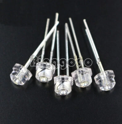 50PCS F5 5mm WHITE Straw Hat Superbright LED Light LED Lamp NEW - Bild 1 von 4