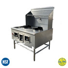 NSF 13" Chinese Wok Range W/ Water Fall Natural Gas Commercial Restaurant 2 Hole