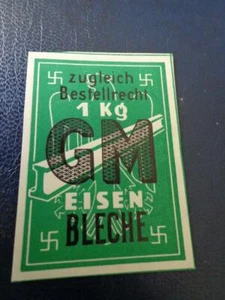 Germany Ostland Revenue WWII 3rd Reich Nazi Era Eisen Steel  GM Overprinted 1 KG - Picture 1 of 1