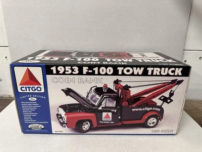 Caja de cambios Ford F-100 1953 camión de remolque Citgo 1:24 diecast banco (erupción menor de pintura) Foto 1 de 4
