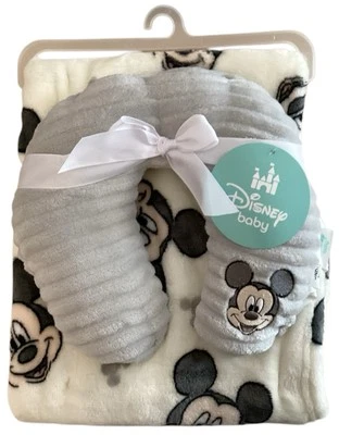 Juego de manta y reposacabezas Disney Baby Mickey Mouse - 30 pulgadas x 40 pulgadas Foto 1 de 3