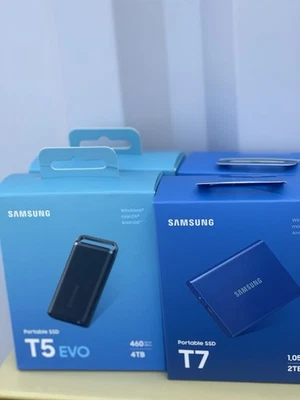 Lote de 4 SSD portátiles Samsung T5 EVO 4 TB/T7 2 TB Foto 1 de 2