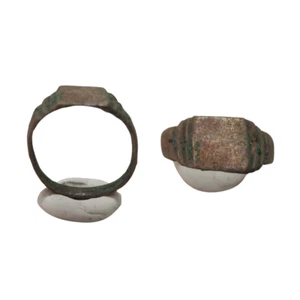 Anello romano in bronzo decorato, provenienza casa d'aste - Imagen 1 de 3