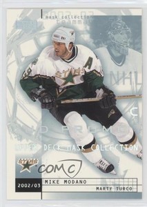 2002-03 Upper Deck Mask Collection UD Promo Marty Turco Mike Modano #28 HOF