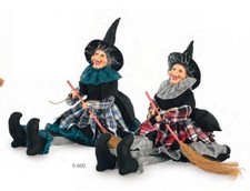 DECORAZIONI NATALIZIE BEFANA CON SCOPA E SACCO 60 CM DECORO ADDOBBO
