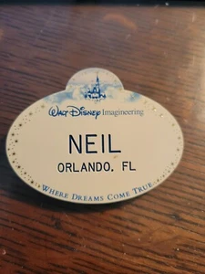 Vintage Cast Member Name Tag Badge Disney Dreams Come True Imagineering NEIL - Picture 1 of 3