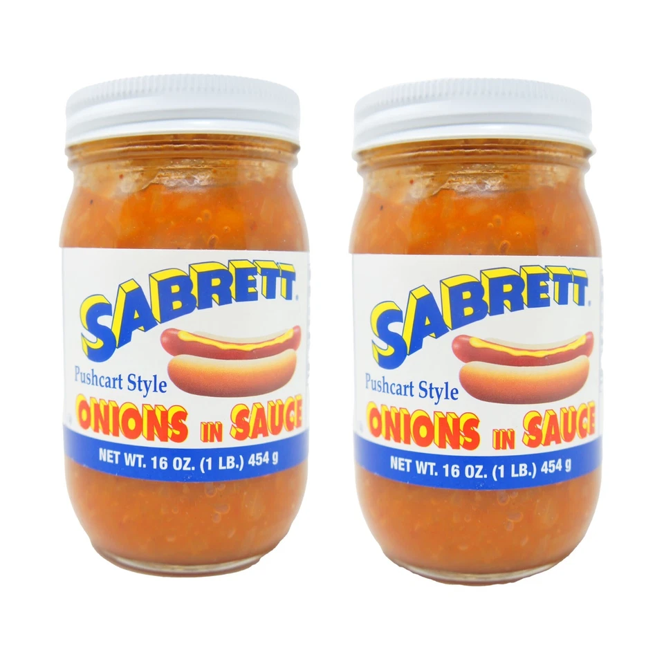 Sabrett Pushcart Style Onions in Sauce 16 Oz 4 Jars