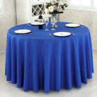 Polyester Fabric Round Table Cloth Solid Dining Table Cover Wedding Party Decor