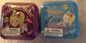 JO JO SIWA COLLECTIBLE TIN LOT (2) DIFFERENT MAGNET CARDS ,STICKERS CHARM,POSTER - Picture 1 of 2
