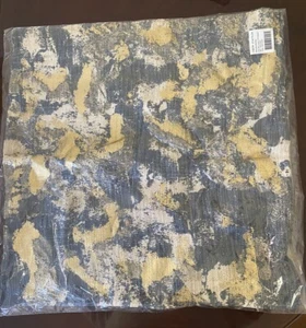 NWT Pottery Barn Blaise Pillow Cover, Blue/Gold, 22”x22”, New In Package - Picture 1 of 5