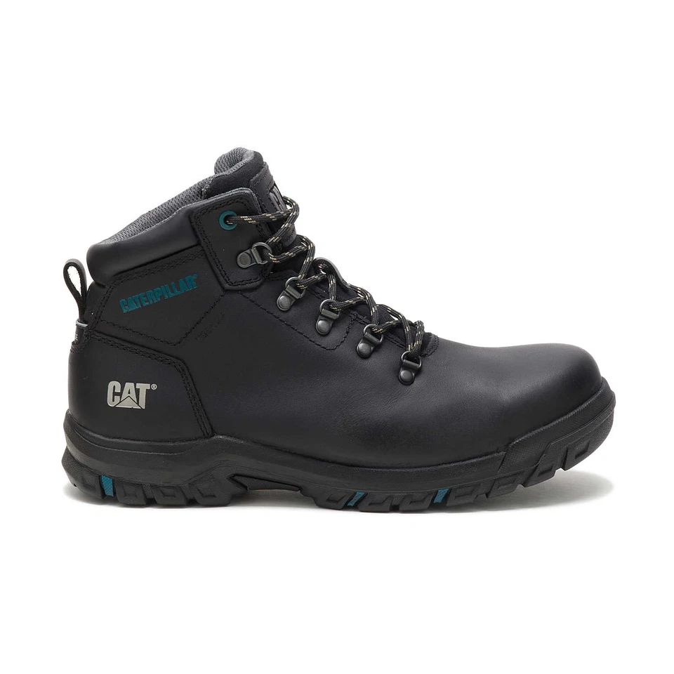 Caterpillar CAT Womens Mae Black Steel Toe Work BOOTS Sz 7.5 P91022 Waterproof