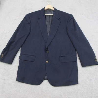 Blazer Oscar De La Renta Para Hombres 46R Azul Marino Lana 2 Botones Abrigo Deportivo Chaqueta Foto 1 de 4