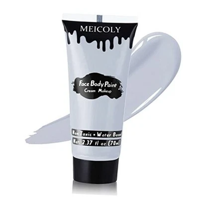  Pintura corporal facial gris claro crema, 2,37 oz tubo grande pintura facial gris claro Foto 1 de 4