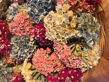 20 bunches of Vtg Millinery Flowers Forget Me Not in Mixed Pink Blue Rose Yellow