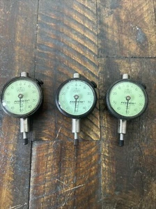Federal dial Indicators (lot of 3) .001” X .250” Travel “B81” 0-50-0 Small Face - Picture 1 of 7