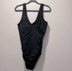 Laura Torelli beach black one piece swimsuit Sz 48/50 - Picture 1 of 7